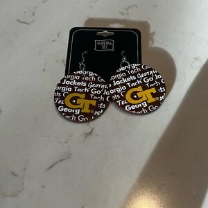 Georgia Tech Women's Earrings - Black and Gold